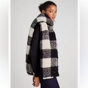 Kate Spade Autumn Check Yarn-Dyed Scarf, NWT